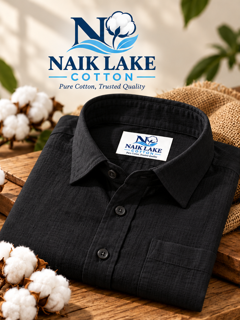 Naik Lake Premium Linen Shirt – Black